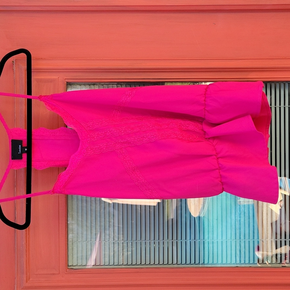 Sexy Hot Pink Strappy Tank